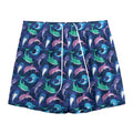 Colorful Dolphin Pattern Print Mesh Shorts