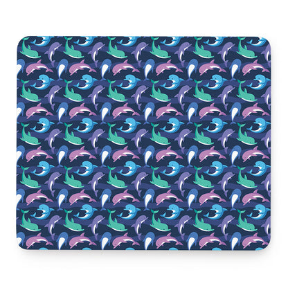 Colorful Dolphin Pattern Print Mouse Pad