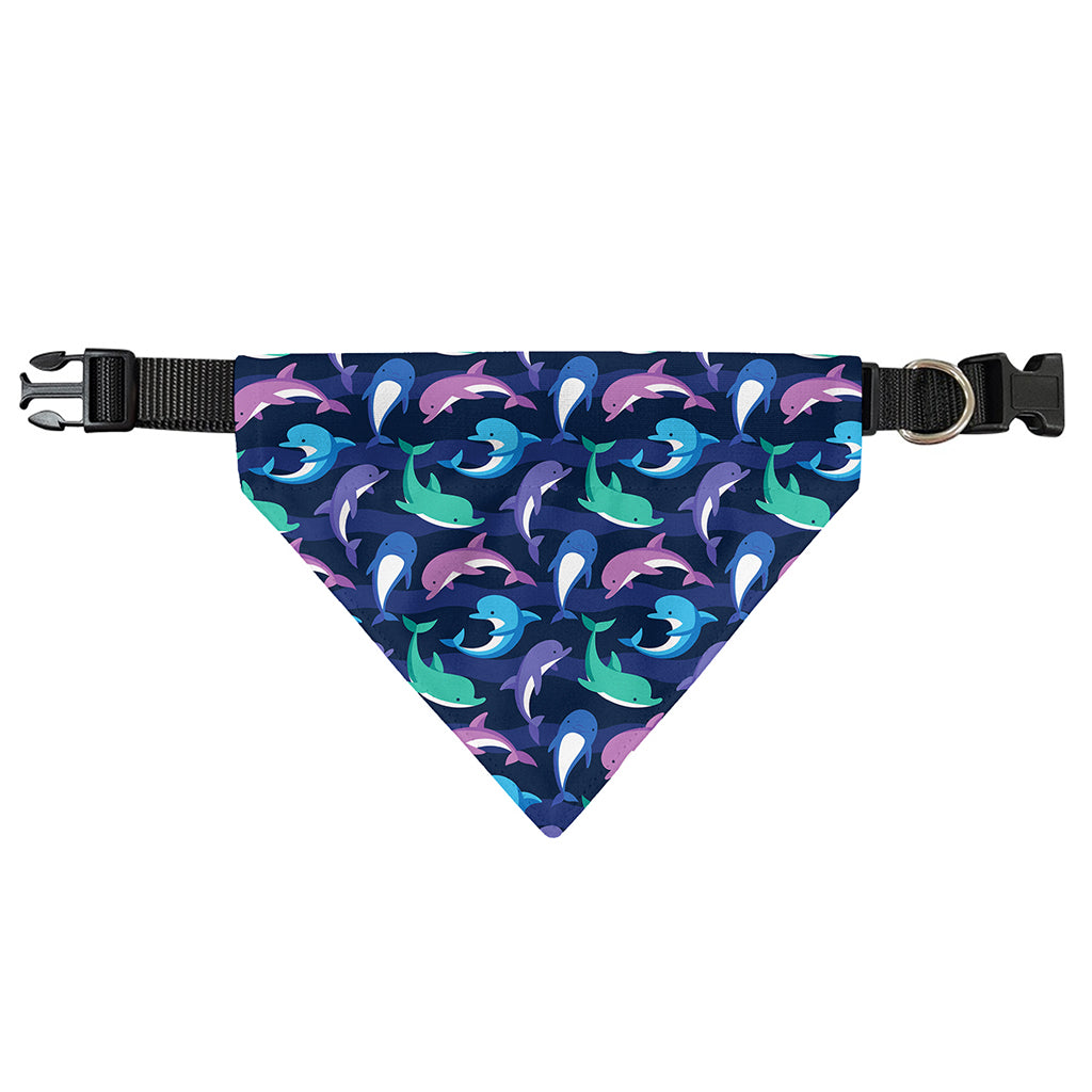 Colorful Dolphin Pattern Print Over The Collar Dog Bandana