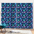 Colorful Dolphin Pattern Print Pencil Pleat Curtains