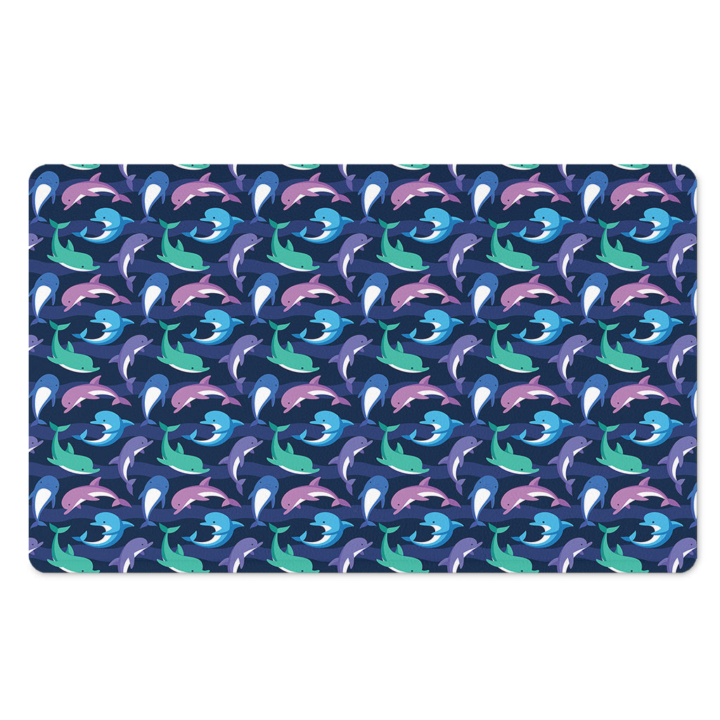Colorful Dolphin Pattern Print Polyester Doormat