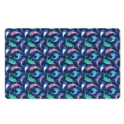 Colorful Dolphin Pattern Print Polyester Doormat