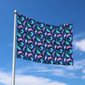 Colorful Dolphin Pattern Print Polyester Flag