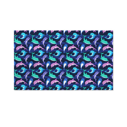 Colorful Dolphin Pattern Print Polyester Flag