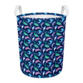Colorful Dolphin Pattern Print Round Laundry Basket