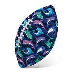 Colorful Dolphin Pattern Print Rugby Ball