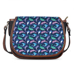 Colorful Dolphin Pattern Print Saddle Bag