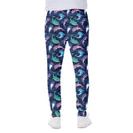 Colorful Dolphin Pattern Print Scuba Joggers