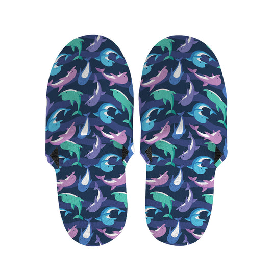 Colorful Dolphin Pattern Print Slippers