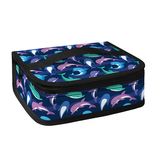 Colorful Dolphin Pattern Print Small Lunch Bag