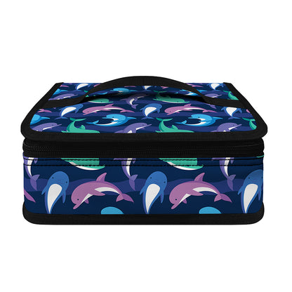 Colorful Dolphin Pattern Print Small Lunch Bag