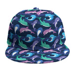 Colorful Dolphin Pattern Print Snapback Cap