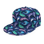 Colorful Dolphin Pattern Print Snapback Cap