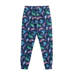 Colorful Dolphin Pattern Print Sweatpants