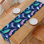 Colorful Dolphin Pattern Print Table Runner