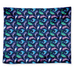 Colorful Dolphin Pattern Print Tapestry