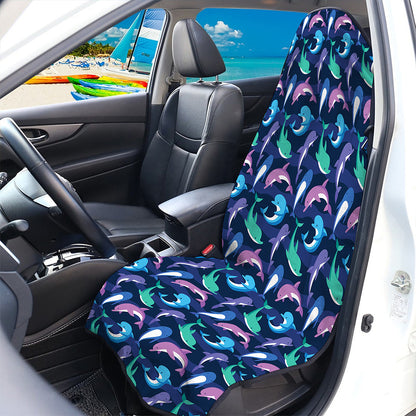 Colorful Dolphin Pattern Print Waterproof Car Seat Cover