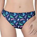 Colorful Dolphin Pattern Print Women's Thong