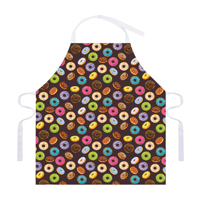 Colorful Donut Pattern Print Adjustable Apron