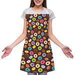 Colorful Donut Pattern Print Adjustable Apron