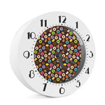 Colorful Donut Pattern Print Alarm Clock