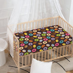 Colorful Donut Pattern Print Baby Crib Sheet
