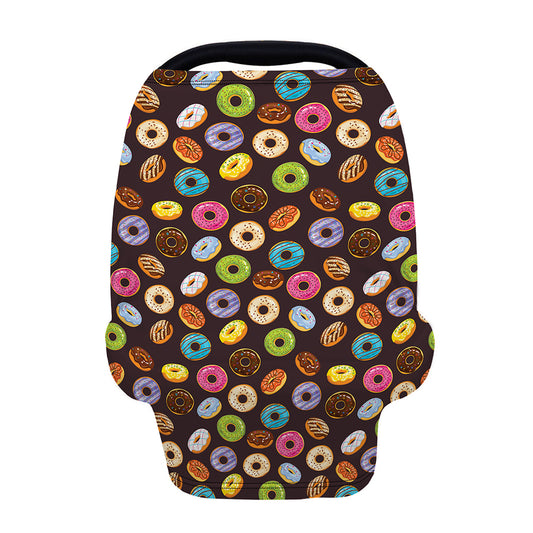 Colorful Donut Pattern Print Baby Seat Cover