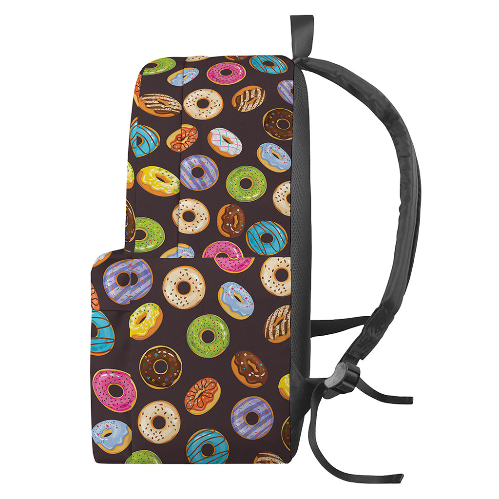 Colorful Donut Pattern Print Backpack