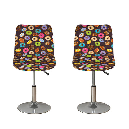Colorful Donut Pattern Print Bar Stool Covers