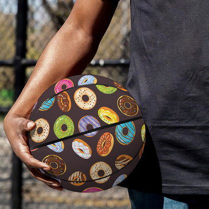 Colorful Donut Pattern Print Basketball