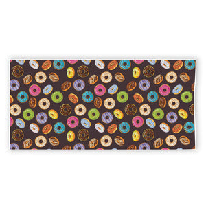 Colorful Donut Pattern Print Beach Towel