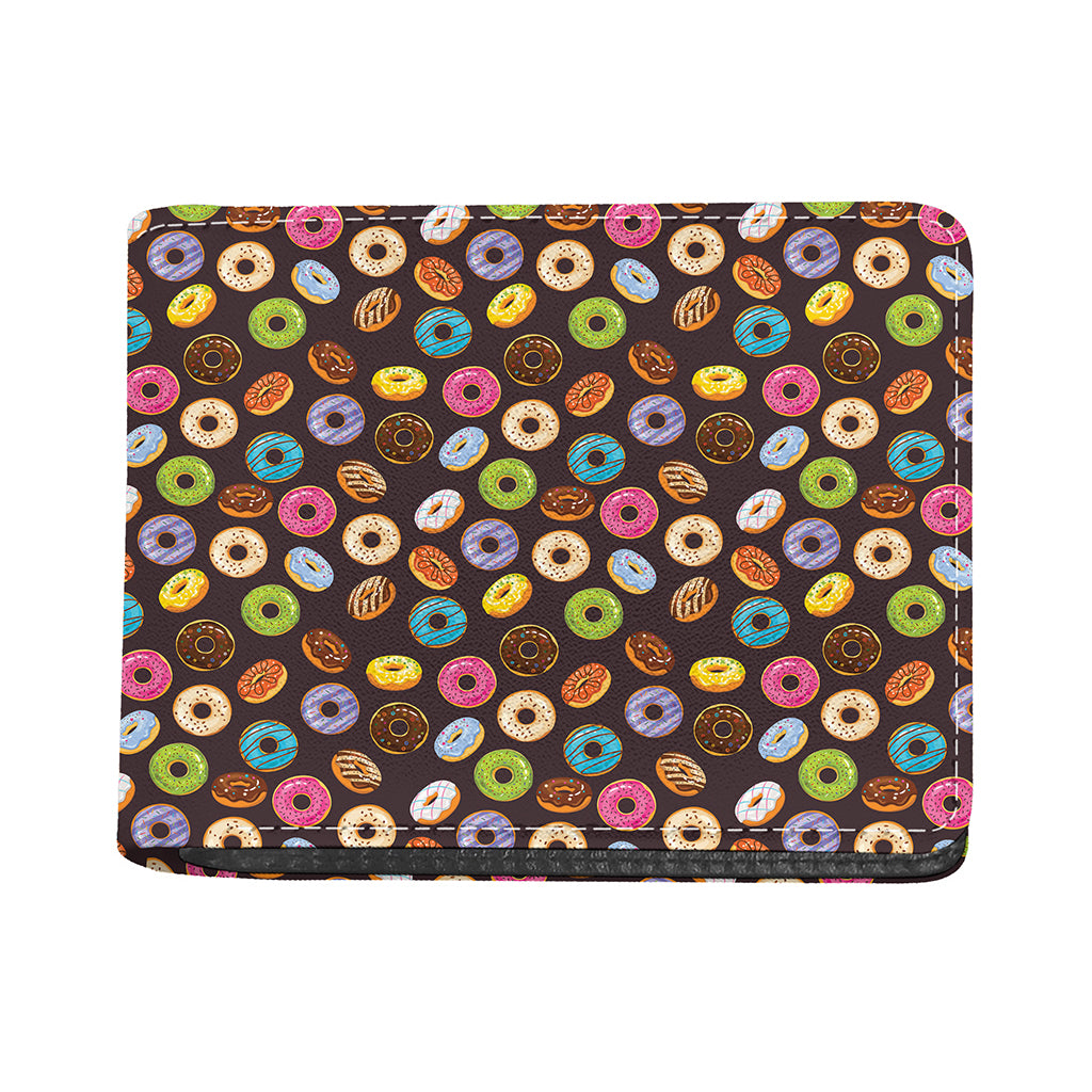 Colorful Donut Pattern Print Bifold Wallet