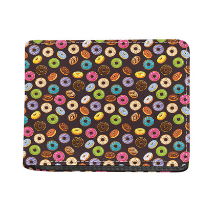 Colorful Donut Pattern Print Bifold Wallet