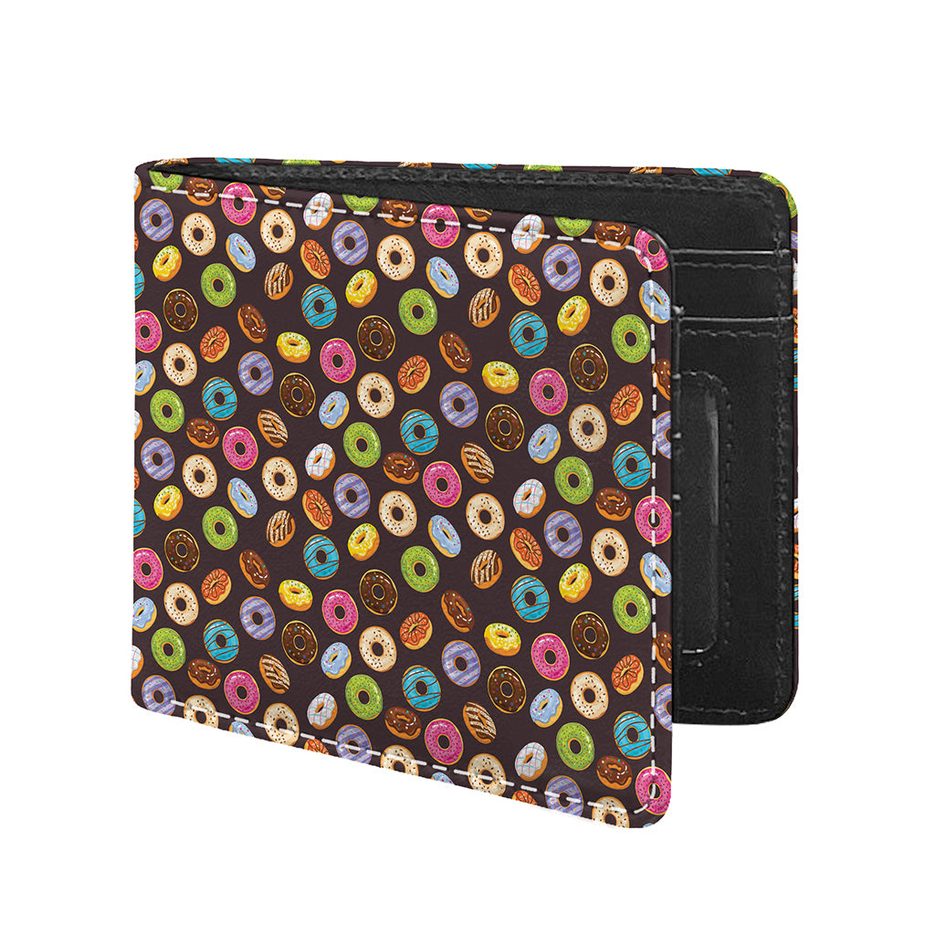 Colorful Donut Pattern Print Bifold Wallet