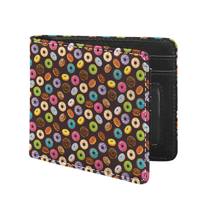 Colorful Donut Pattern Print Bifold Wallet