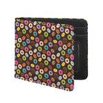 Colorful Donut Pattern Print Bifold Wallet