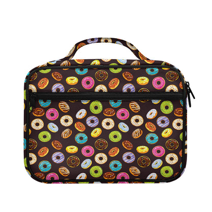 Colorful Donut Pattern Print Briefcase Bible Bag