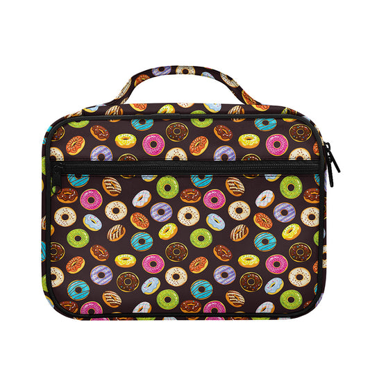 Colorful Donut Pattern Print Briefcase Bible Bag