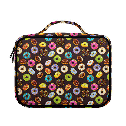 Colorful Donut Pattern Print Briefcase Bible Bag