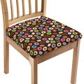 Colorful Donut Pattern Print Chair Cushion Cover