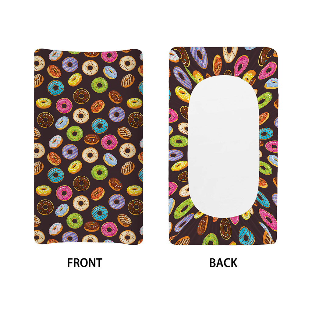 Colorful Donut Pattern Print Changing Pad Cover