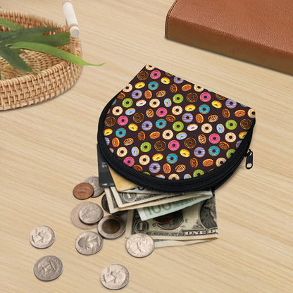 Colorful Donut Pattern Print Coin Purse