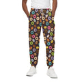 Colorful Donut Pattern Print Cotton Sweatpants