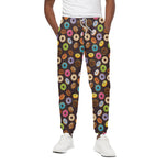 Colorful Donut Pattern Print Cotton Pants