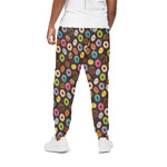Colorful Donut Pattern Print Cotton Pants
