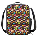 Colorful Donut Pattern Print Crossbody Lunch Bag