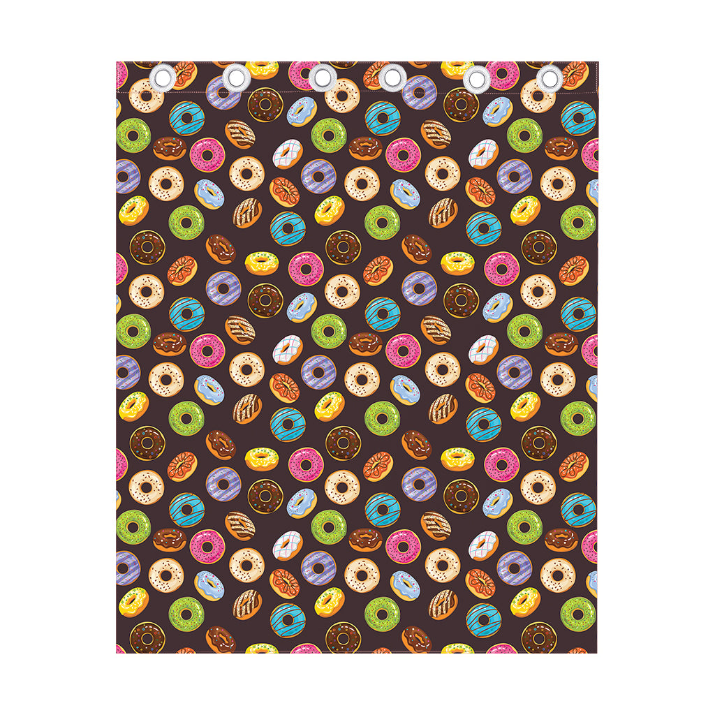Colorful Donut Pattern Print Curtain