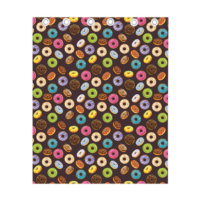 Colorful Donut Pattern Print Curtain
