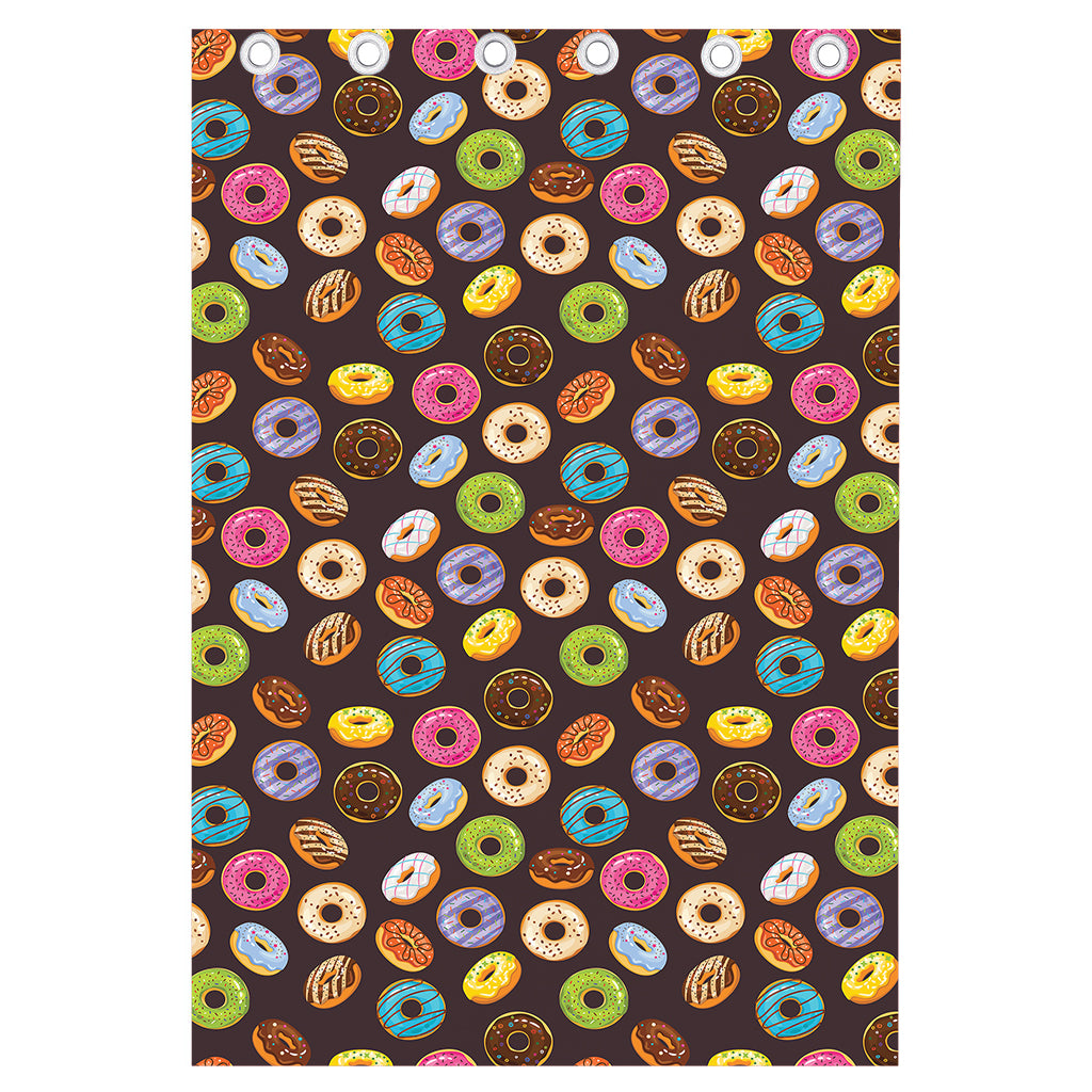 Colorful Donut Pattern Print Curtain
