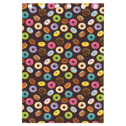 Colorful Donut Pattern Print Curtain